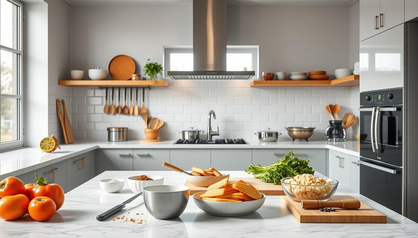 Freshly baked homemade cake in a kitchen setting